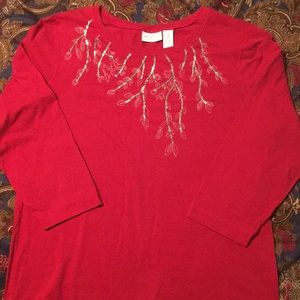 3/4 sleeve embellished Weekends by Chico’s t-shirt